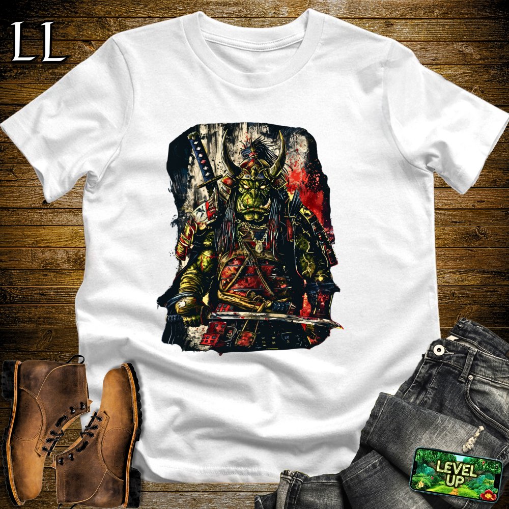 Orc Samurai Softstyle Tee - White - LegacyLayers