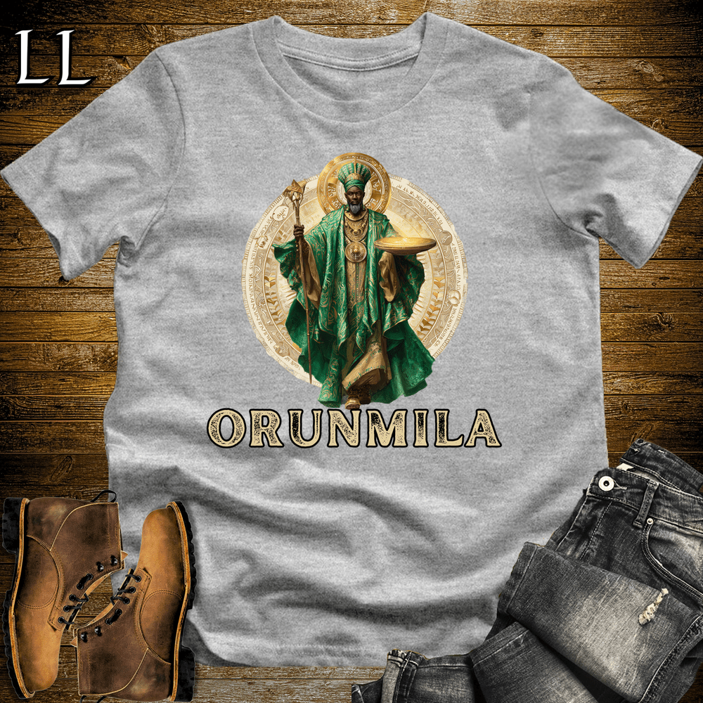 Orunmila African God Softstyle Tee Sport Grey | Yoruba Wisdom God Tee