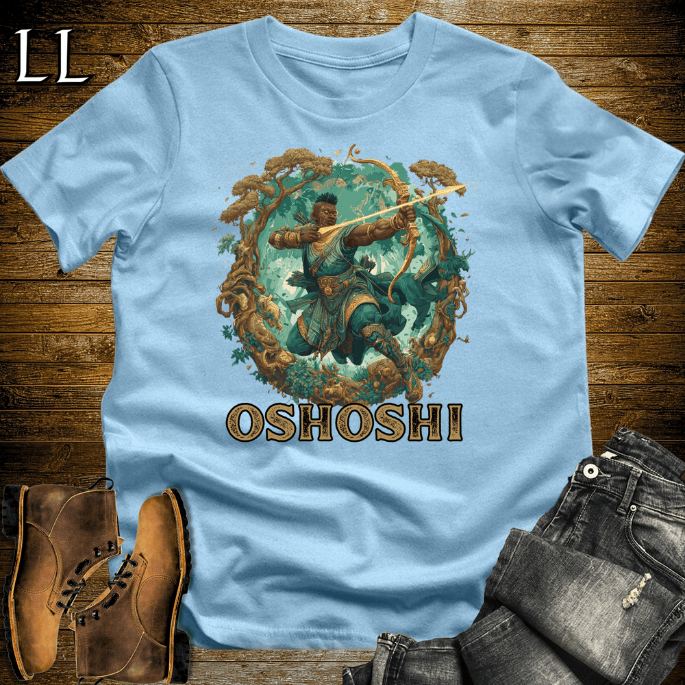Oshoshi African God Softstyle Tee - Light Blue - LegacyLayers