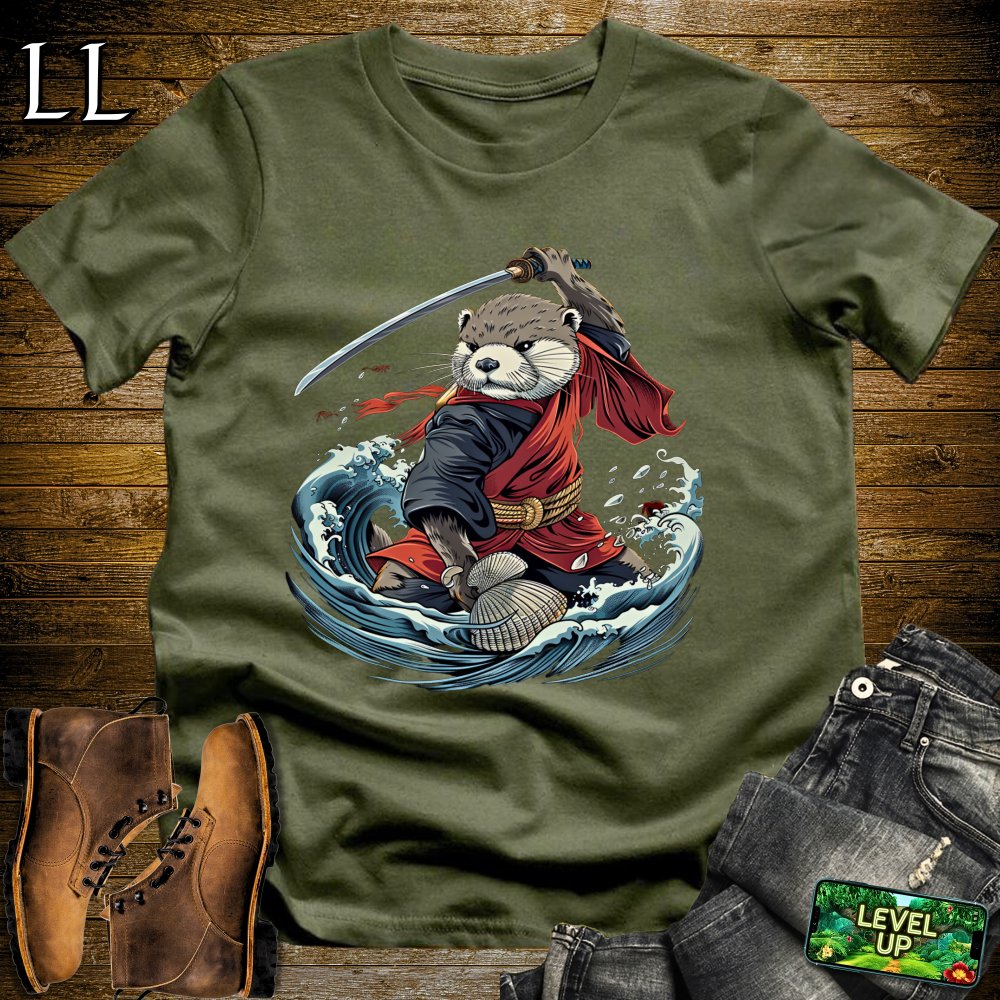 Otter Samurai Softstyle Tee - Military Green - LegacyLayers