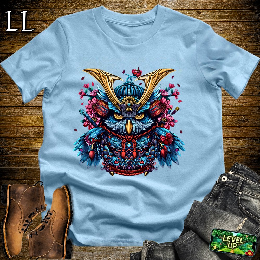 Owl Samurai Softstyle Tee - Light Blue - LegacyLayers