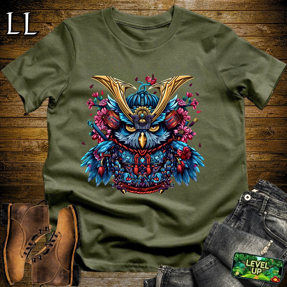 Owl Samurai Softstyle Tee - Military Green - LegacyLayers