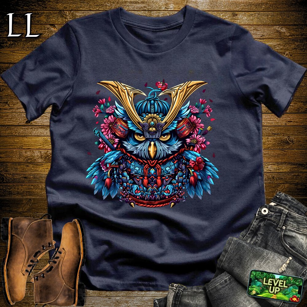 Owl Samurai Softstyle Tee - Navy - LegacyLayers