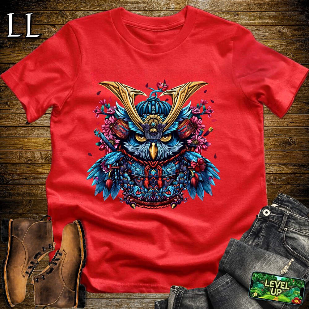 Owl Samurai Softstyle Tee - Red - LegacyLayers