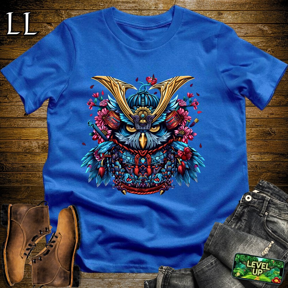 Owl Samurai Softstyle Tee - Royal - LegacyLayers