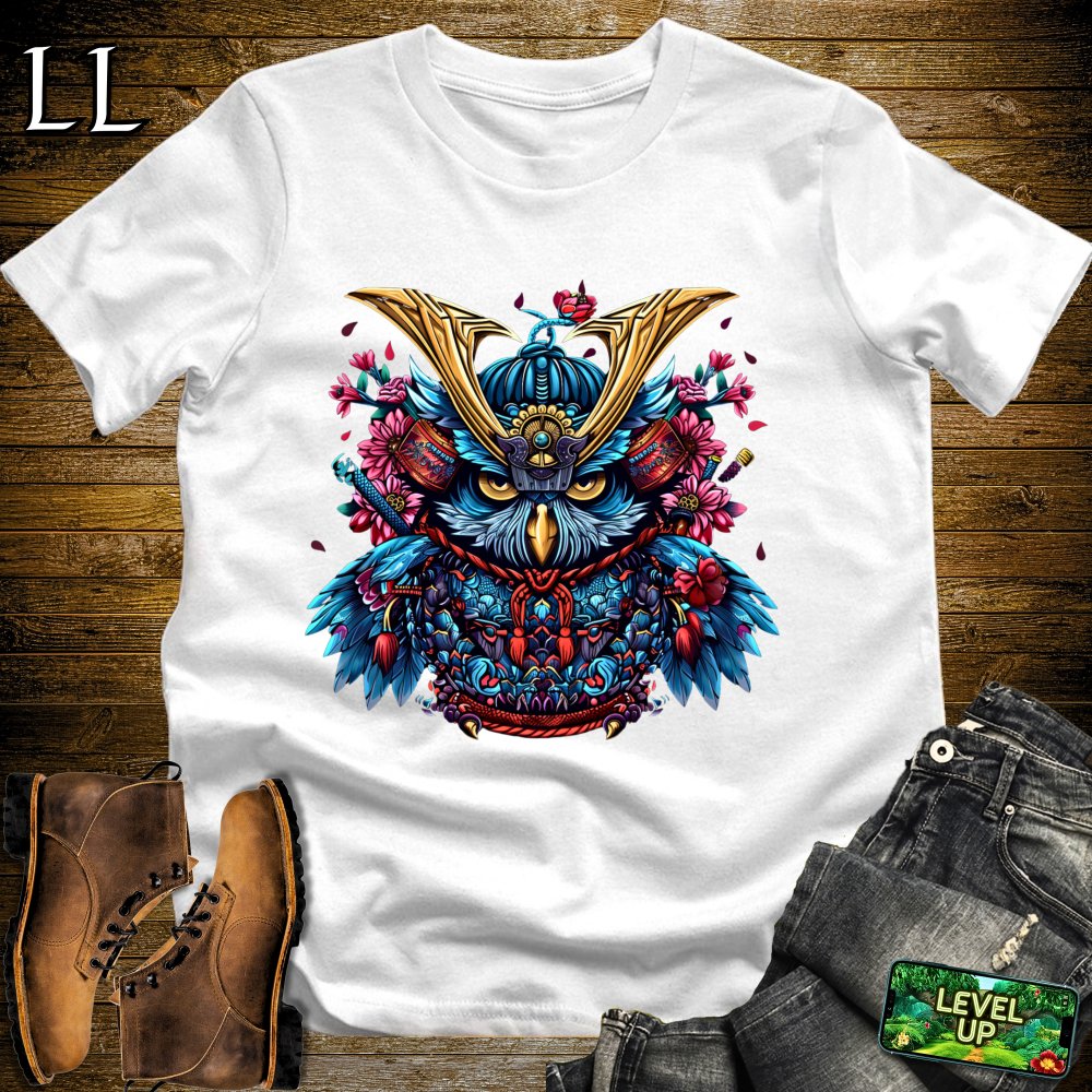 Owl Samurai Softstyle Tee - White - LegacyLayers