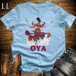 Oya African Goddess Softstyle Tee Light Blue | Yoruba Mythology Tee