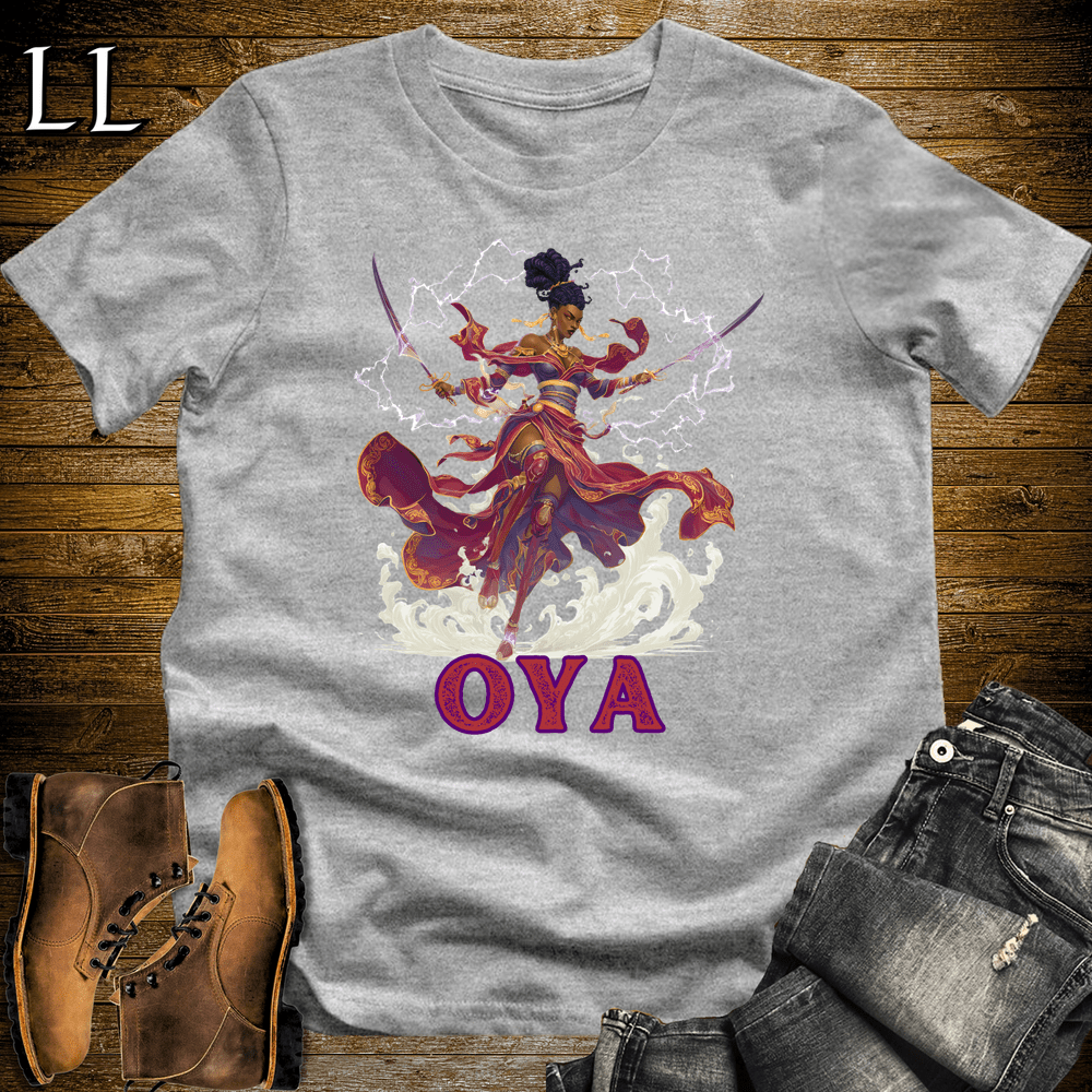 Oya African Goddess Softstyle Tee Sport Grey | Yoruba Mythology Tee
