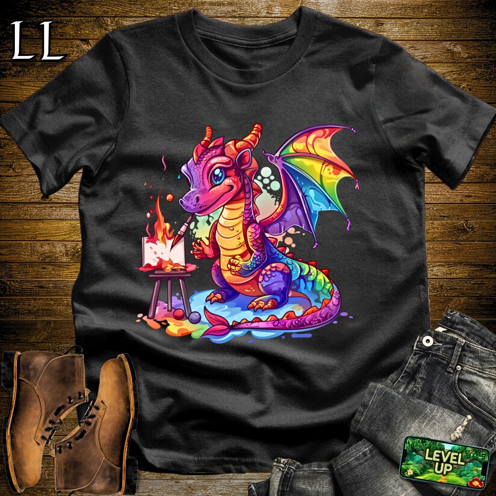 Painter Dragon Softstyle Tee - Black - LegacyLayers