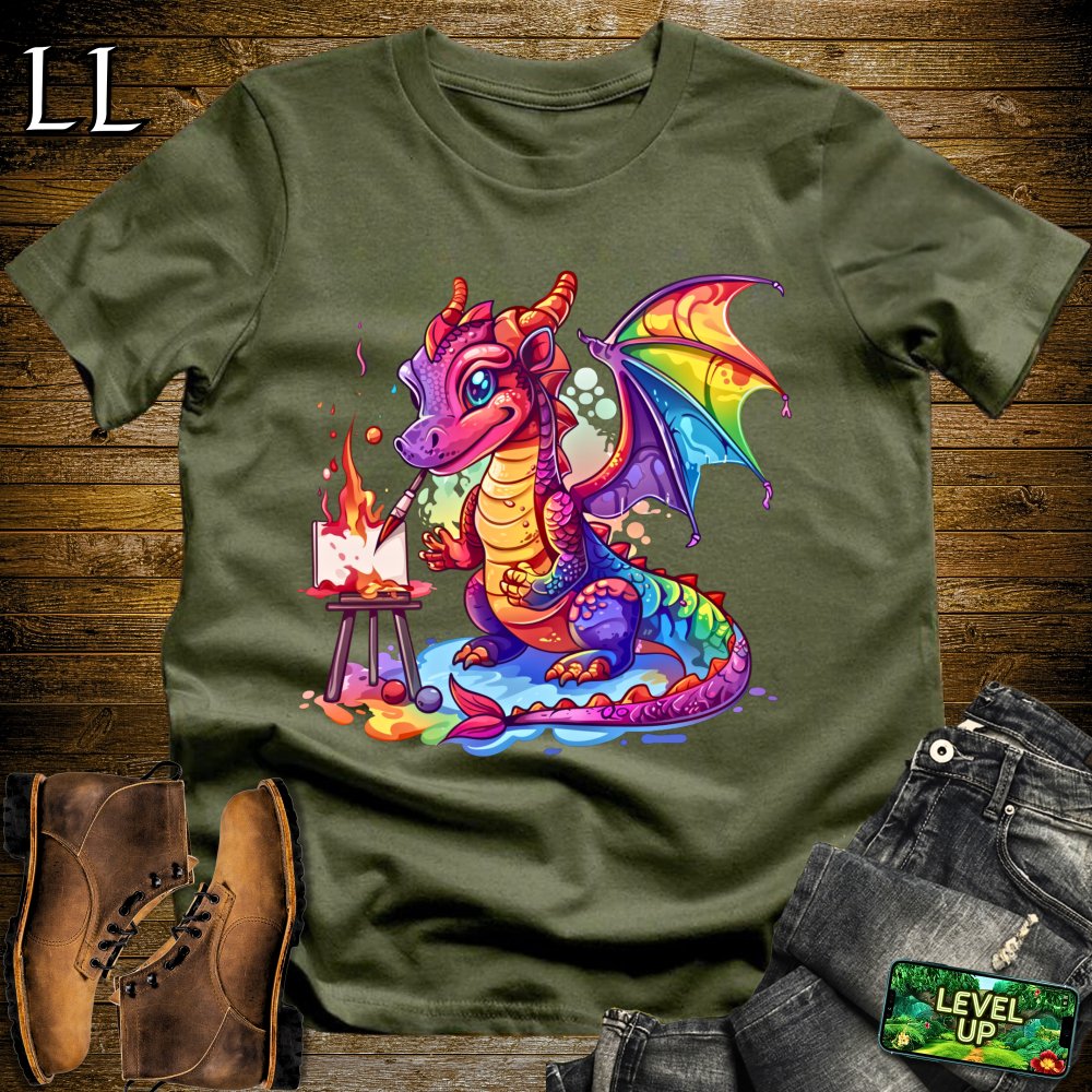 Painter Dragon Softstyle Tee - Military Green - LegacyLayers