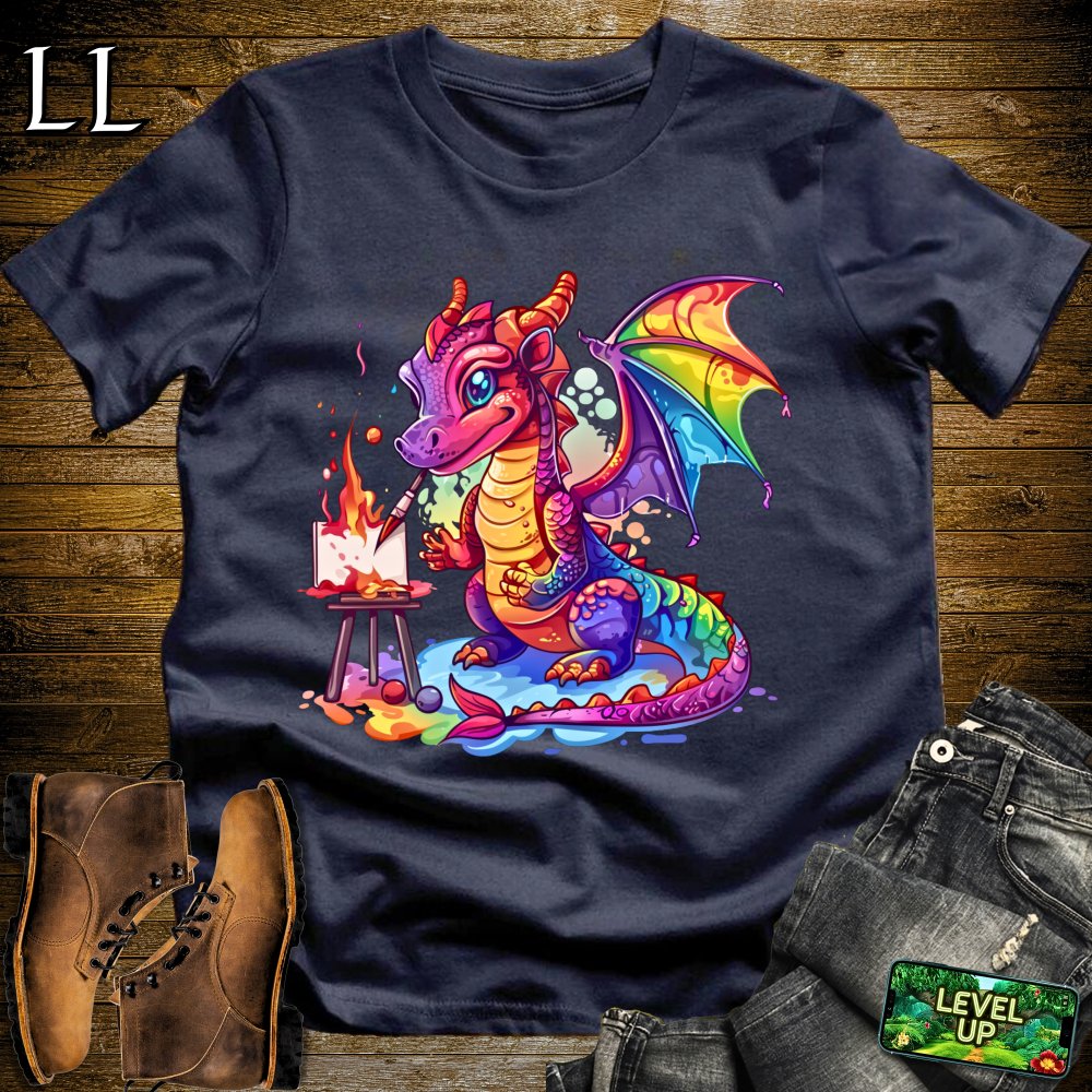 Painter Dragon Softstyle Tee - Navy - LegacyLayers