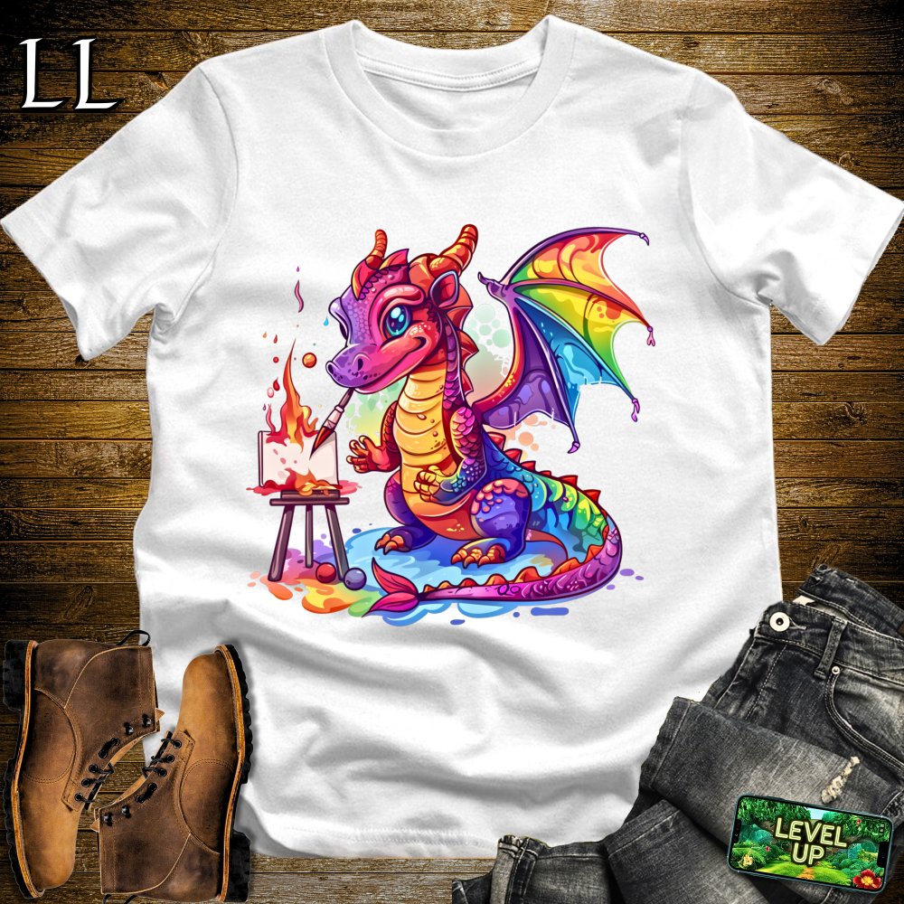 Painter Dragon Softstyle Tee - White - LegacyLayers