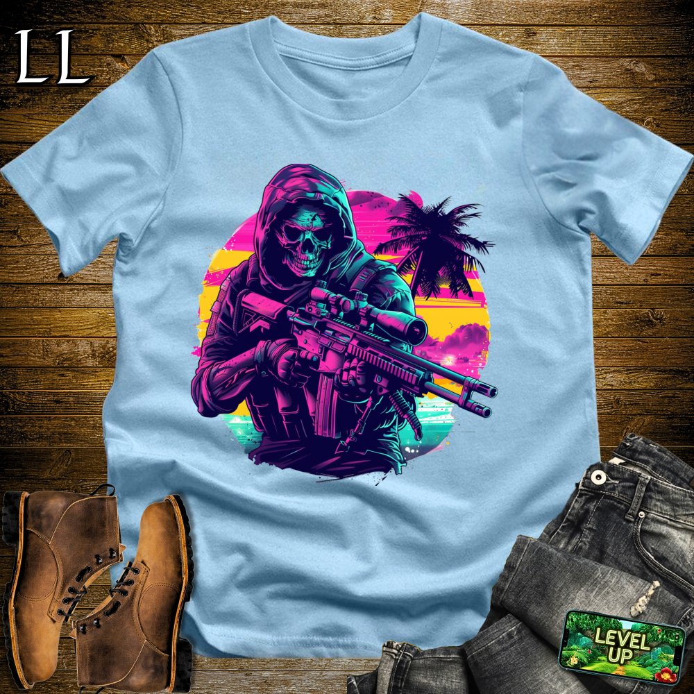 Palm Beach Grim Reaper Softstyle Tee - Light Blue - LegacyLayers