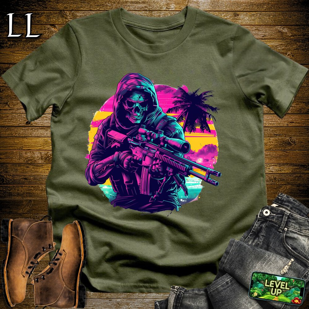 Palm Beach Grim Reaper Softstyle Tee - Military Green - LegacyLayers