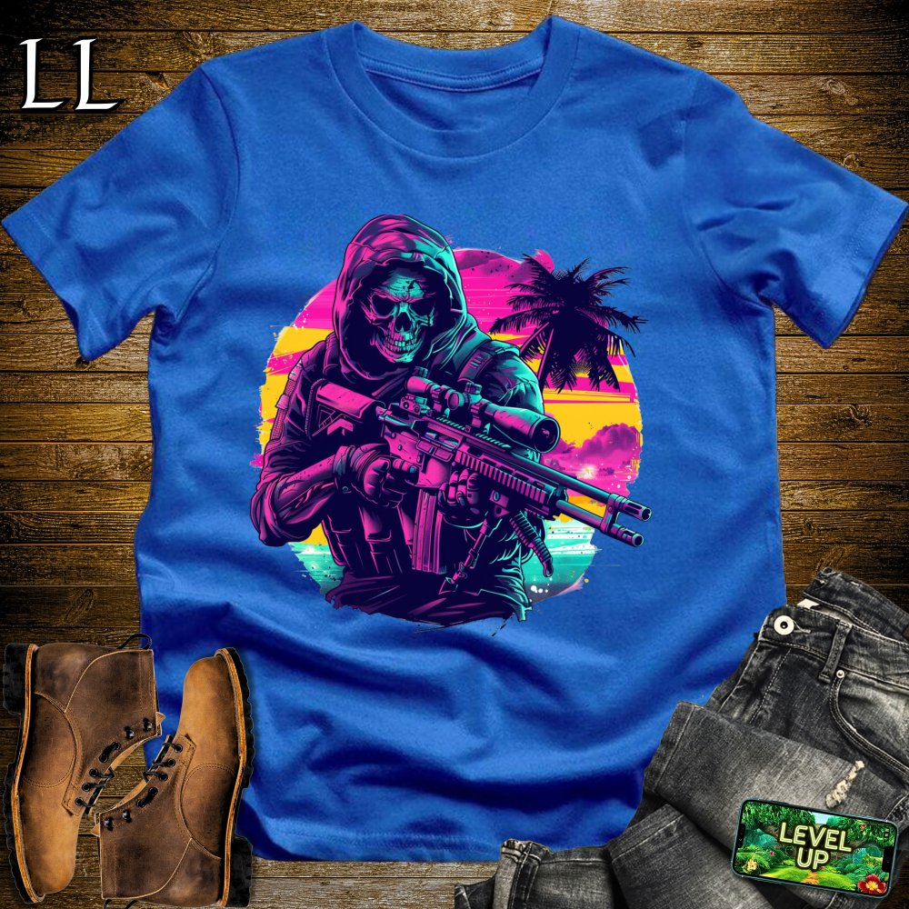 Palm Beach Grim Reaper Softstyle Tee - Royal - LegacyLayers