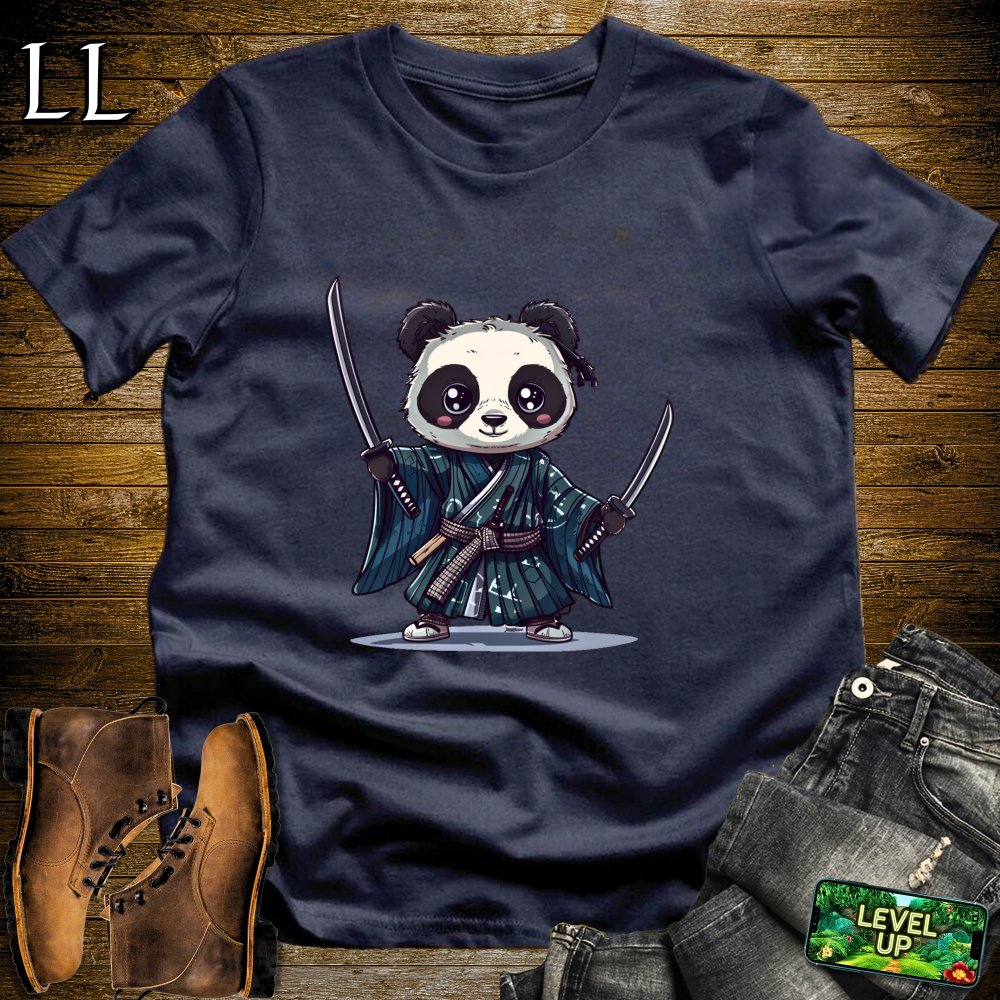 Panda Samurai Softstyle Tee - Navy - LegacyLayers