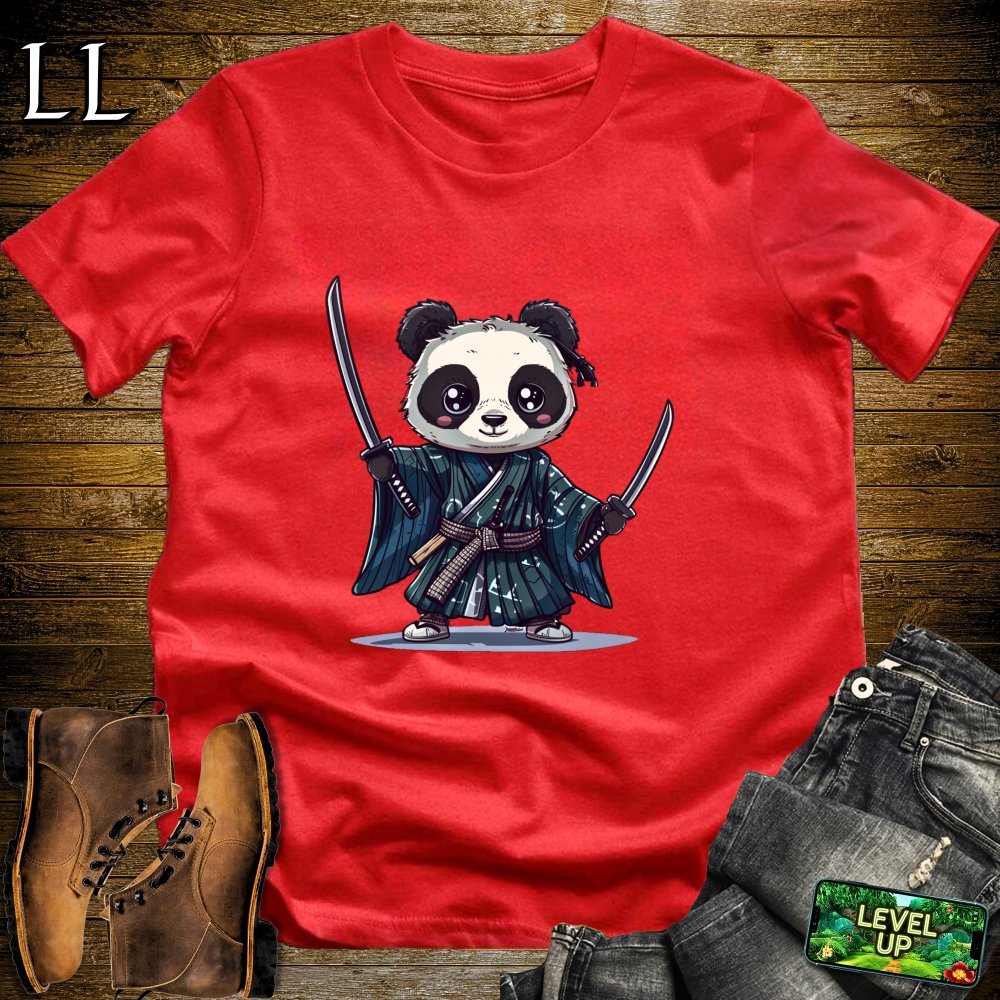 Panda Samurai Softstyle Tee - Red - LegacyLayers