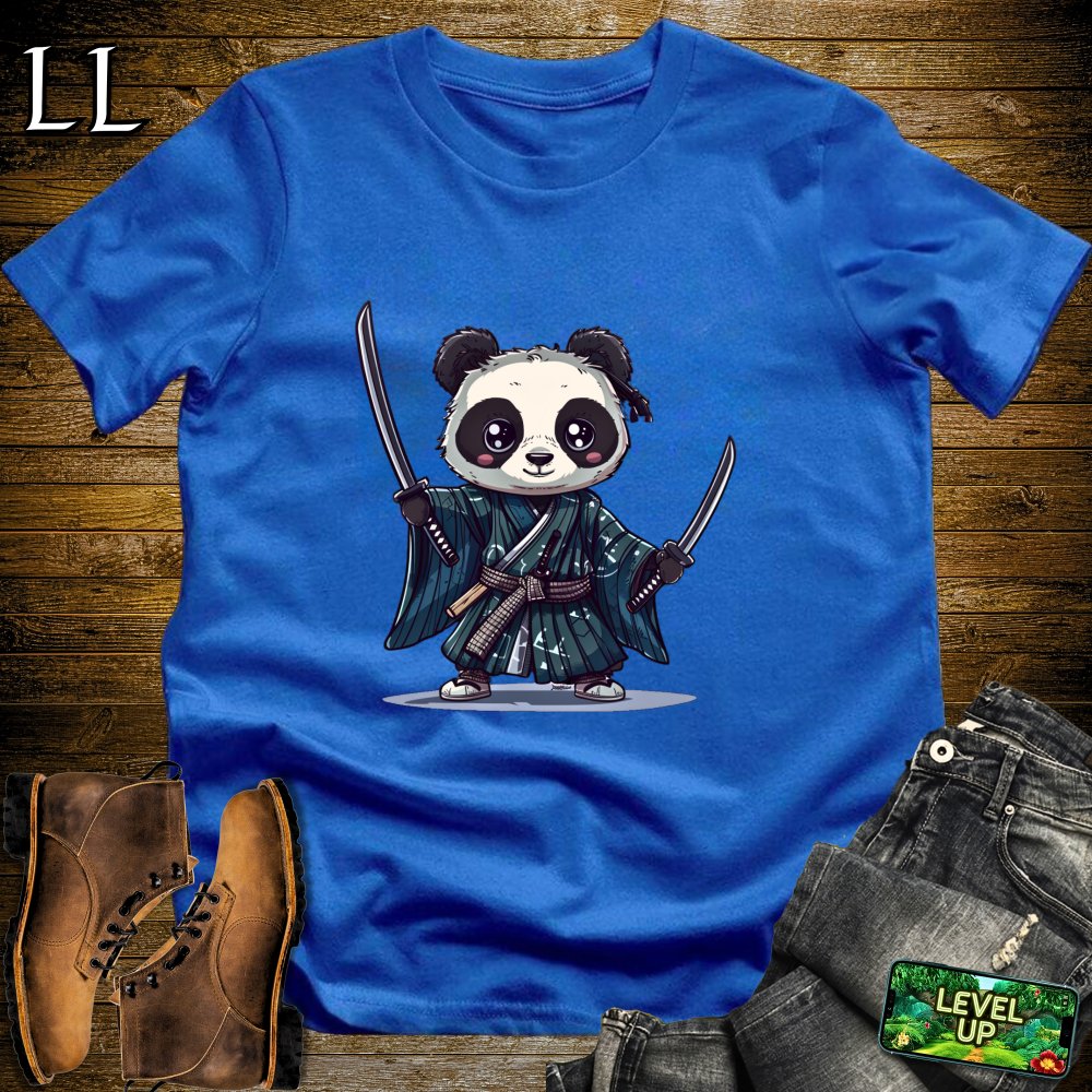 Panda Samurai Softstyle Tee - Royal - LegacyLayers