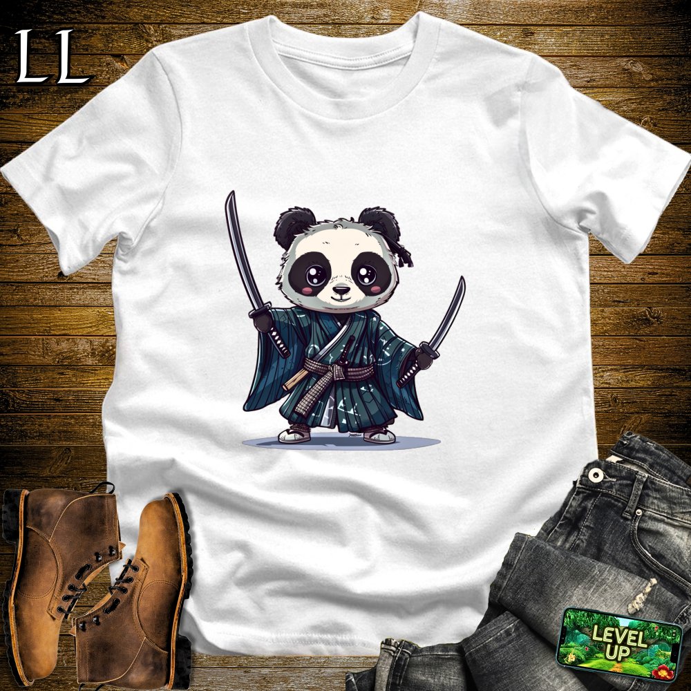 Panda Samurai Softstyle Tee - White - LegacyLayers