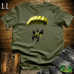 Parachute Gorilla Softstyle Tee Military Green | Skydive Gift Tee