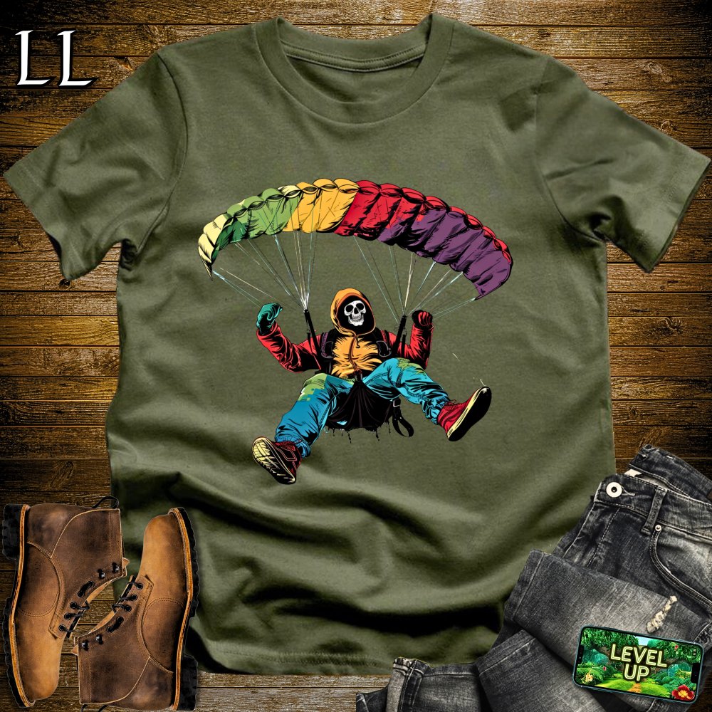 Parachute Grim Reaper Softstyle Tee - Military Green - LegacyLayers