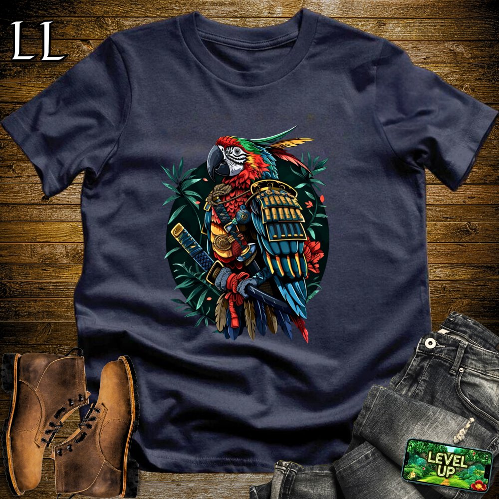 Parrot Samurai Softstyle Tee - Navy - LegacyLayers