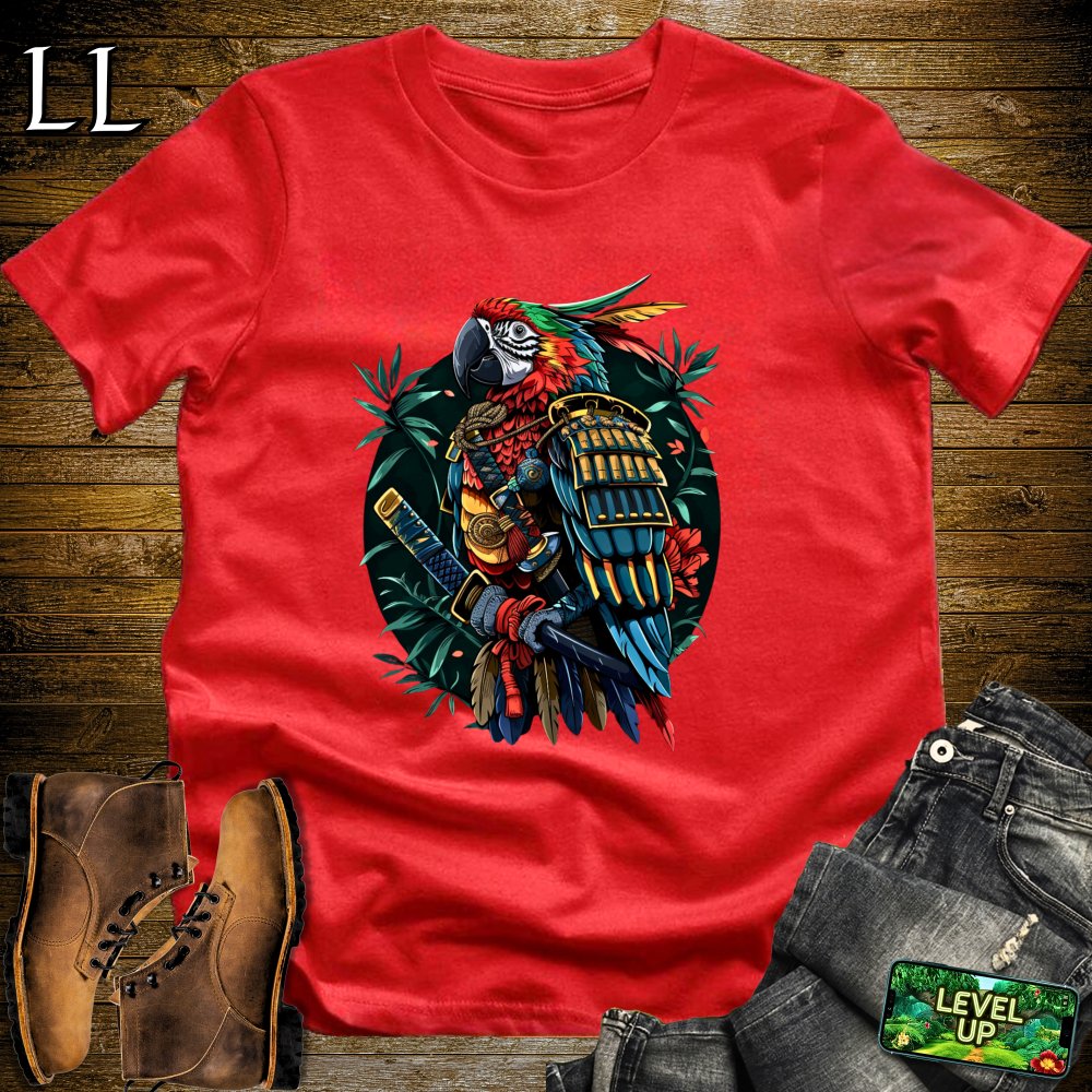 Parrot Samurai Softstyle Tee - Red - LegacyLayers