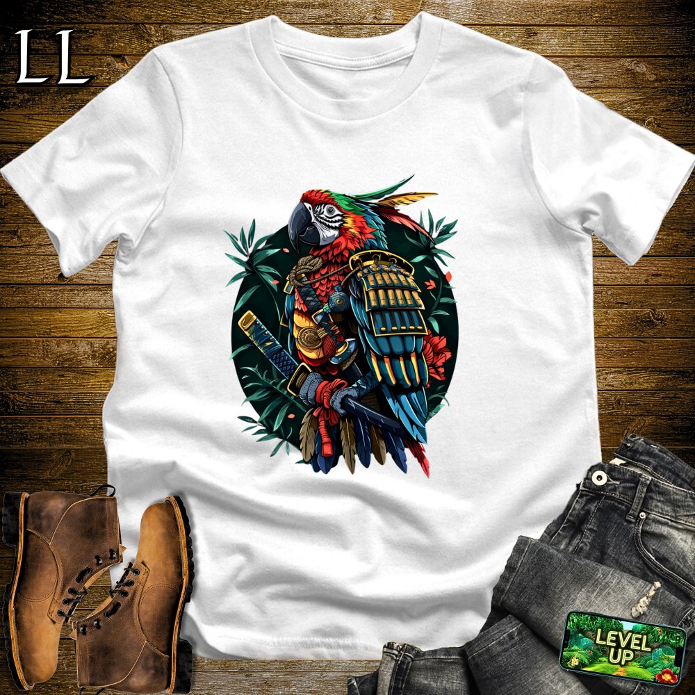 Parrot Samurai Softstyle Tee - White - LegacyLayers