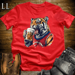 Party Animal Beer Chug Tiger Red | Beer Chug Tiger Tee