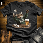 Party Animal Beer Dice Cat Black | Beer Dice Cat Tee