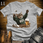 Party Animal Beer Dice Cat Sport Grey | Beer Dice Cat Tee