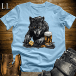 Party Animal Beer Dice Wolf Light Blue | Beer Dice Wolf Tee