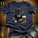 Party Animal Beer Dice Wolf Navy | Beer Dice Wolf Tee