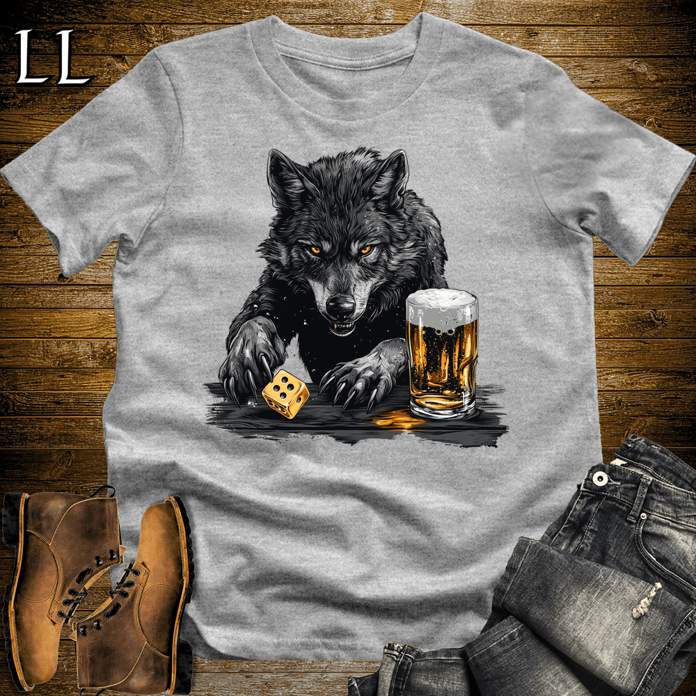Party Animal Beer Dice Wolf Sport Grey | Beer Dice Wolf Tee
