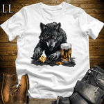 Party Animal Beer Dice Wolf White | Beer Dice Wolf Tee