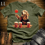 Party Animal Beer Pong Dog - Military Green - LegacyLayers