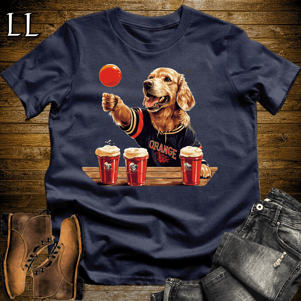 Party Animal Beer Pong Dog - Navy - LegacyLayers