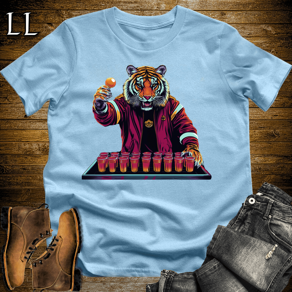 Party Animal Beer Pong Tiger - Light Blue - LegacyLayers