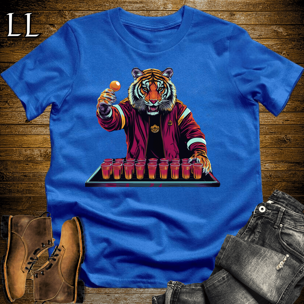 Party Animal Beer Pong Tiger - Royal - LegacyLayers
