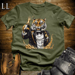 Party Animal Champagne Shower Tiger Military Green | Champagne Shower Tiger