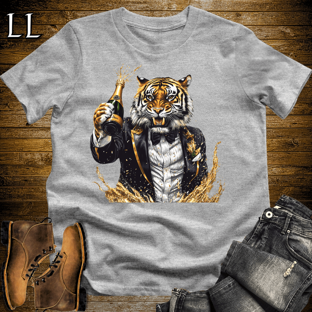 Party Animal Champagne Shower Tiger - Sport Grey - LegacyLayers