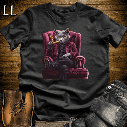 Party Animal Cigar Cat Navy | Party Animal Tee