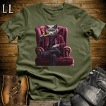 Party Animal Cigar Cat Military Green | Party Animal Tee
