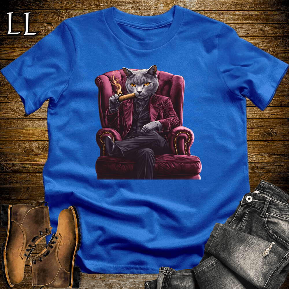 Party Animal Cigar Cat Red | Party Animal Tee