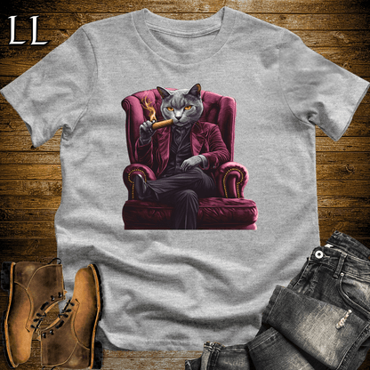 Party Animal Cigar Cat Sport Grey | Party Animal Tee