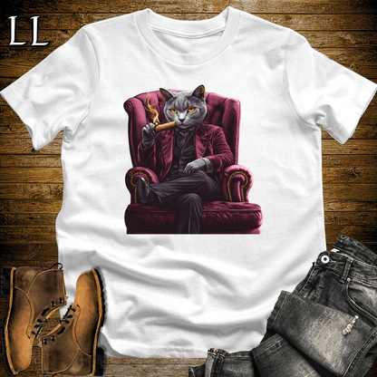 Party Animal Cigar Cat Royal Blue | Party Animal Tee