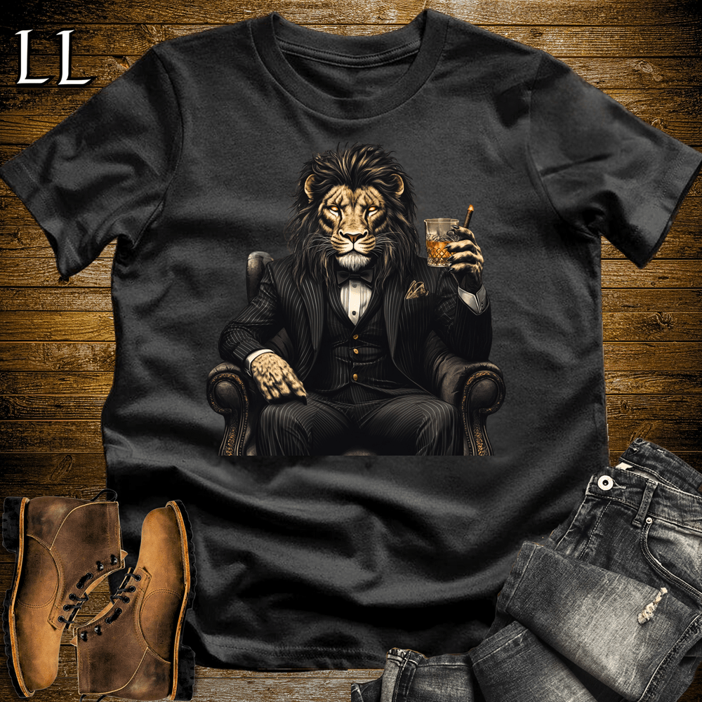 Party Animal Cigar Lion - Black - LegacyLayers