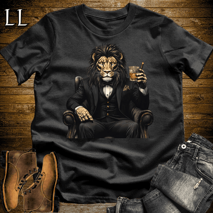 Party Animal Cigar Lion T-Shirt Black | Party Animal Cigar Lover Gift Tee