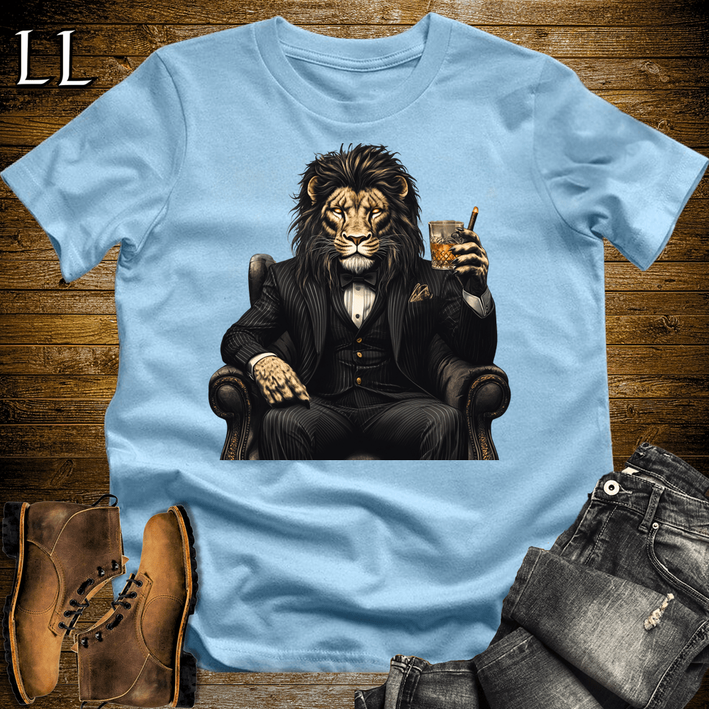 Party Animal Cigar Lion - Light Blue - LegacyLayers