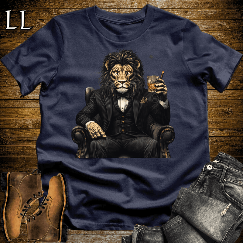 Wine Lion Navy | Party Animal Tee